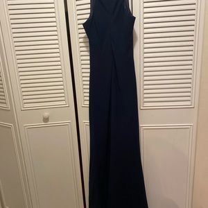 Navy Blue Full Length Gown